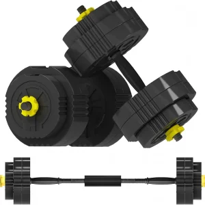 Adjustable Dumbbell Set – 55 lbs Total, Free Weights for Home & Gym Strength Training