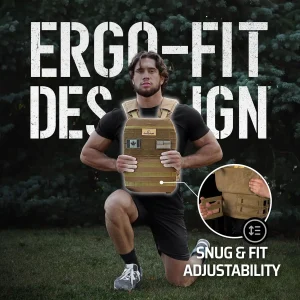 Adjustable Weighted Vest with Customizable Plates – Strength Training & CrossFit Gear (Up to 80 lbs Capacity)