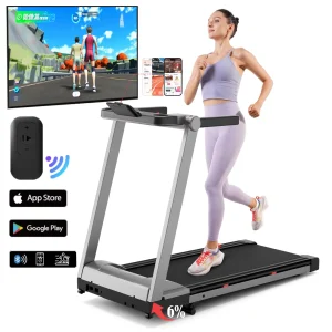 Superun 3.5HP Foldable Treadmill with Incline – Compact Home Running & Walking Pad